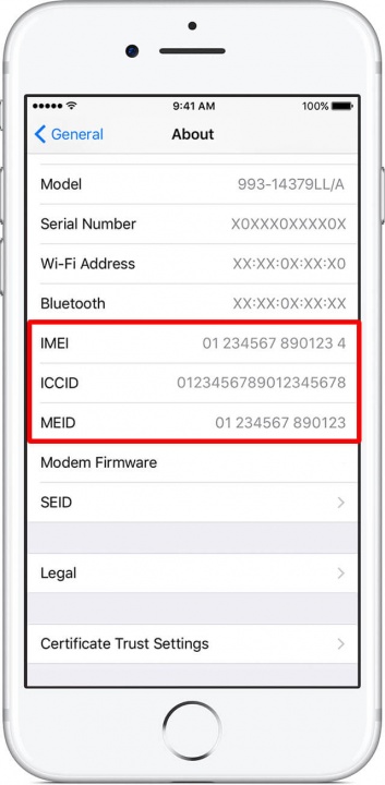 پیدا کردن کد IMEI روی آیفون، آی پد و یا iPod