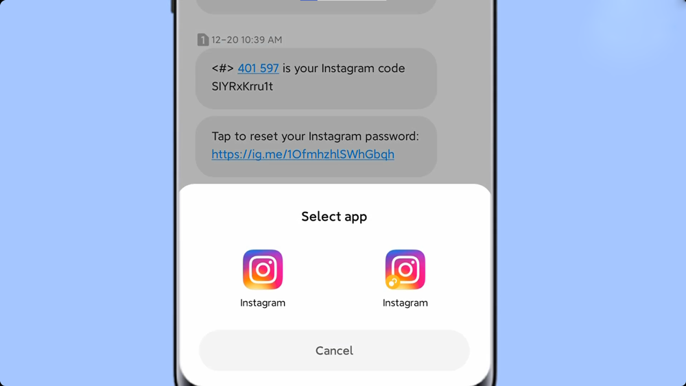 از طریق برنامه اینستاگرام گوشی خود لینک را باز می کنید