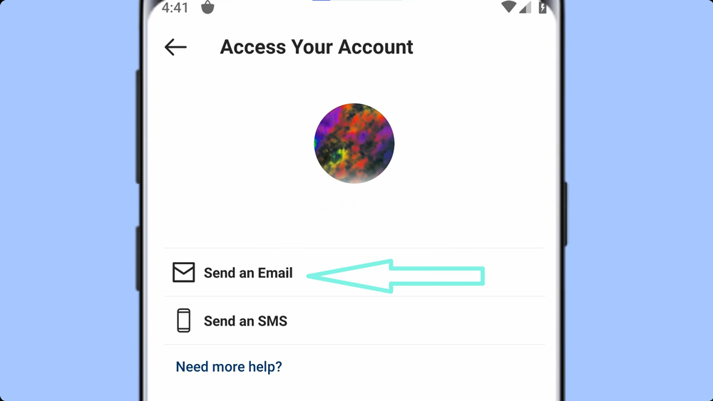 گزینه send an email را انتخاب کنید