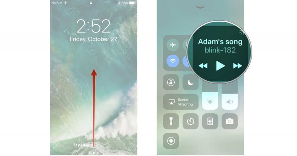 لیست پخش در کنترل سنتر iOS 11_2