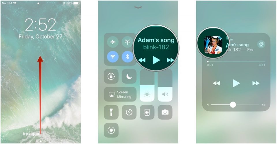 لیست پخش در کنترل سنتر iOS 11_3