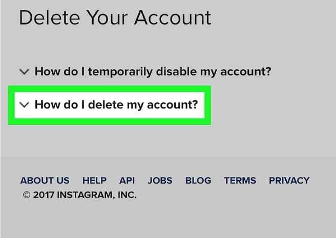 بر روی عبارت  ?How do I delete my account بزنید.