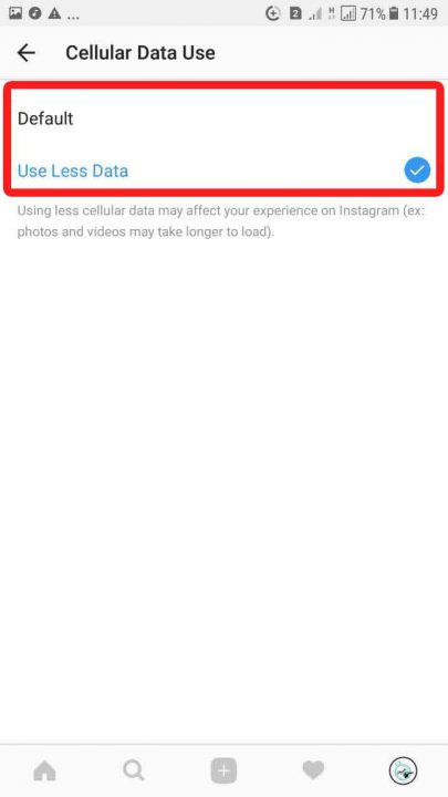 کاهش مصرف اینترنت در اینستاگرام گردی