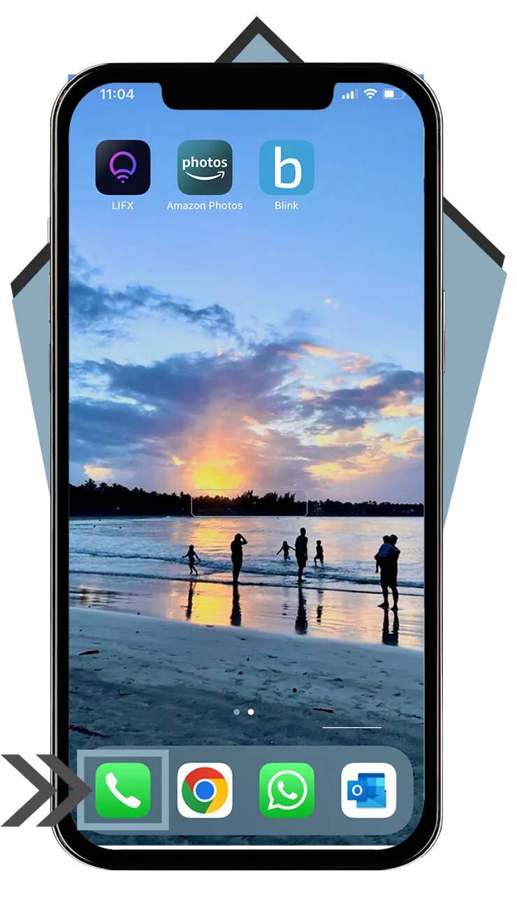به برنامه phone بروید و به ویس میل دسترسی پیدا کنید