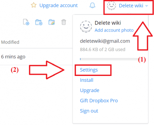 آموزش تصویری حذف اکانت دراپباکس DropBox