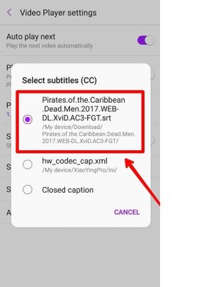 زیر نویس + فیلم در اندروید:MX Player