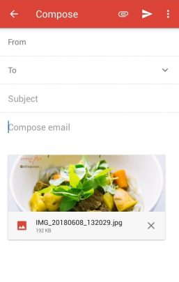 ارسال فایل یا عکس در جیمیل Gmail اندروید