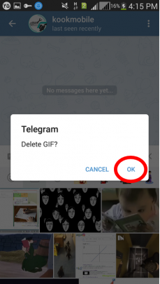 آموزش حذف تصاویر (Gif) از تلگرام