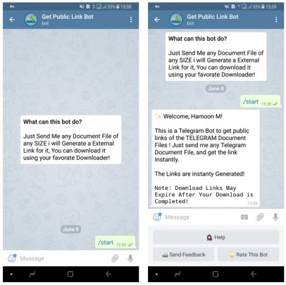 دانلود فایل با لینک مستقیم از تلگرام