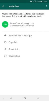  ساخت لینک گروه واتس آپ اندروید
