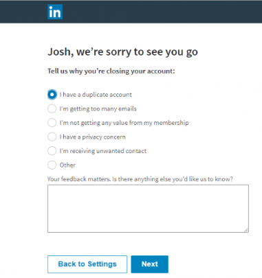 نحوه حذف اکانت لینکدین (Linkedin)