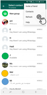 حذف و اضافه کردن مخاطب در واتساپ