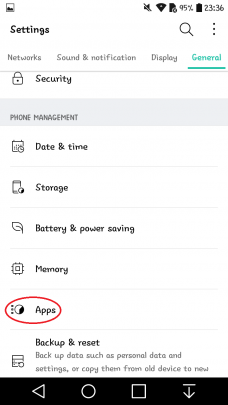 حذف برنامهها و بازیها در اندروید