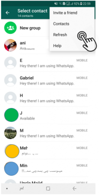 حذف و اضافه کردن مخاطب در واتساپ