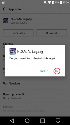 حذف برنامهها و بازیها در اندروید