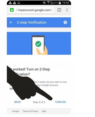 فعال کردن رمز دوم جیمیل در اندروید