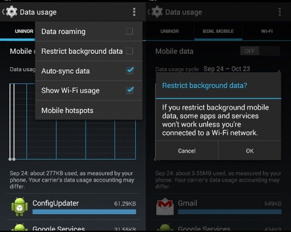 قطع دسترسی برنامه به اینترنت در اندروید