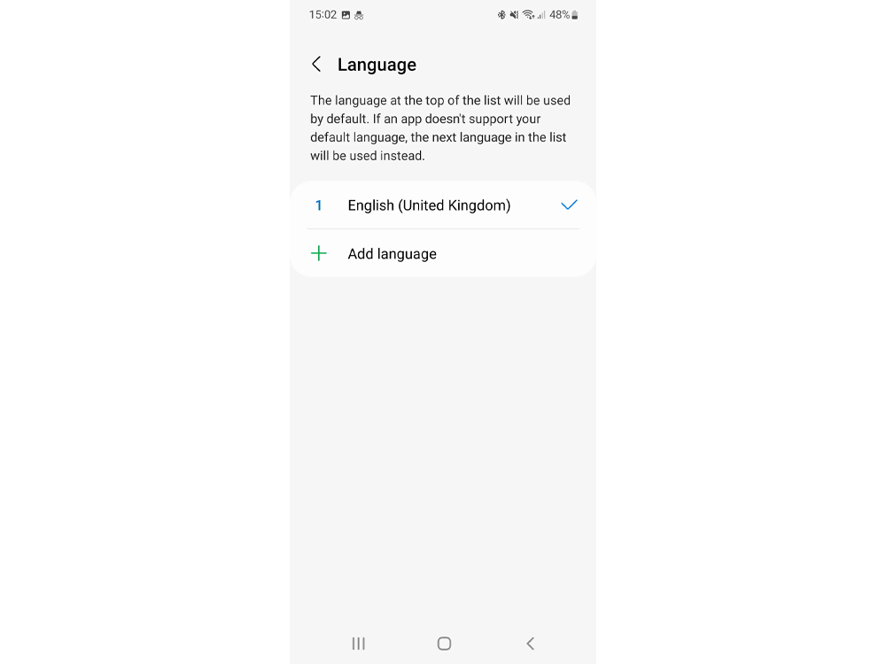 روی گزینه add Language ضربه بزنید