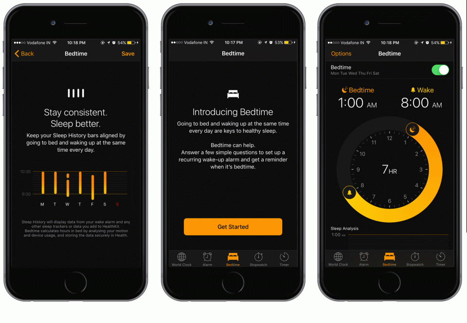 تنظیم آلارم برای یادآوری ساعت خواب