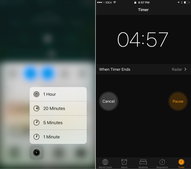 تنظیم کردن تایمر روی آیفون
