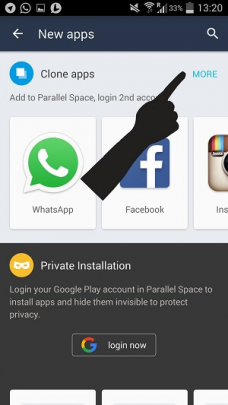 Parallel Space -دو اکانت همزمان در یک گوشی