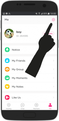 حذف اکانت Meecha در اندروید
