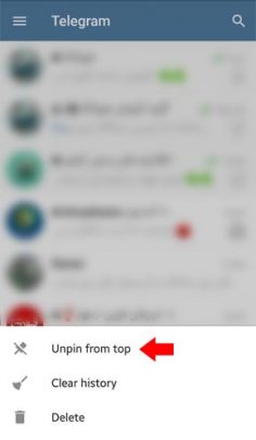 قابلیت Pin کردن پیام در تلگرام