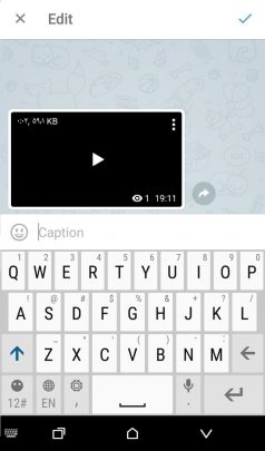 ارسال ویدیو به همراه متن در تلگرام