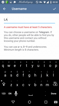 صفحه اشتراک‌گذاری آیدی تلگرام Telegram