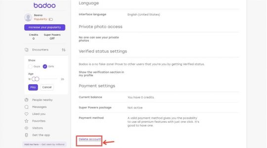آموزش حذف اکانت بادو Badoo