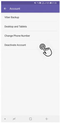آموزش حذف اکانت وایبر Viber اندروید