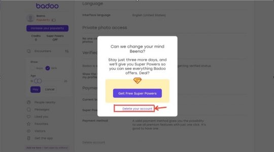 آموزش حذف اکانت بادو Badoo