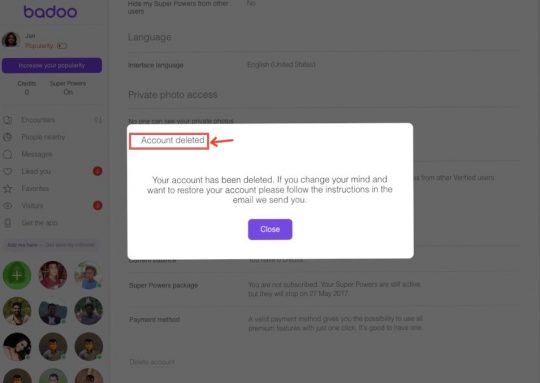 آموزش حذف اکانت بادو Badoo