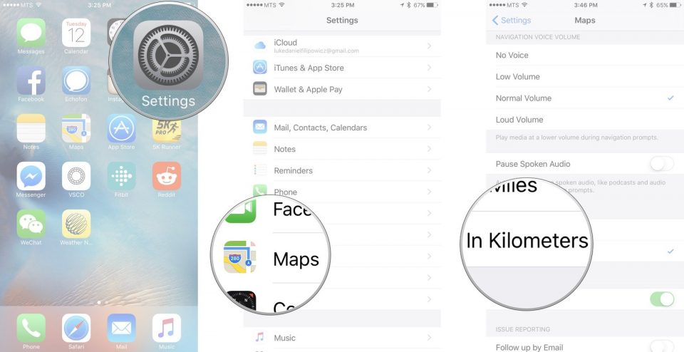 تنظیمات مرتبط با برنامه ی Maps بر روی آیفون