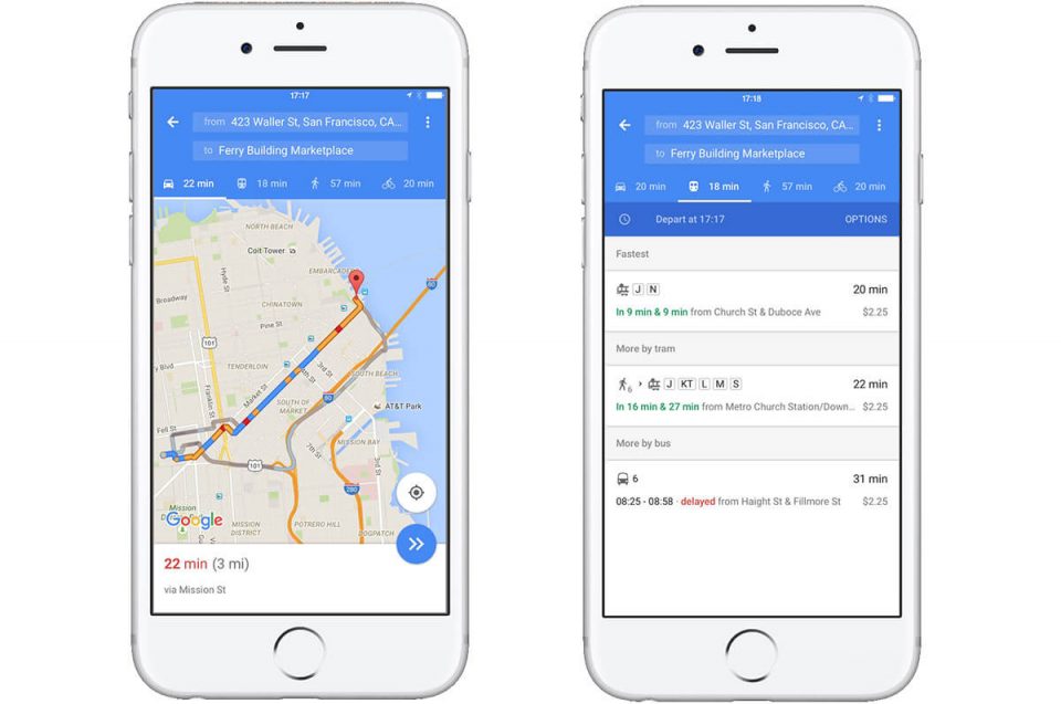 نمایش حجم ترافیک بر روی برنامه ی Maps