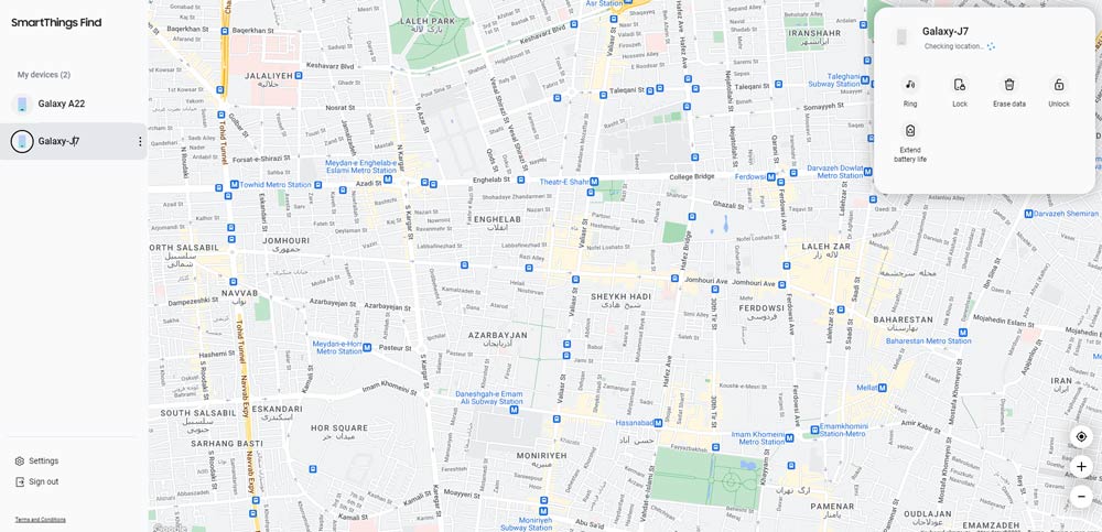 ردیابی گوشی اندروید بدون اینترنت از طریق اسمارت تینک فایند