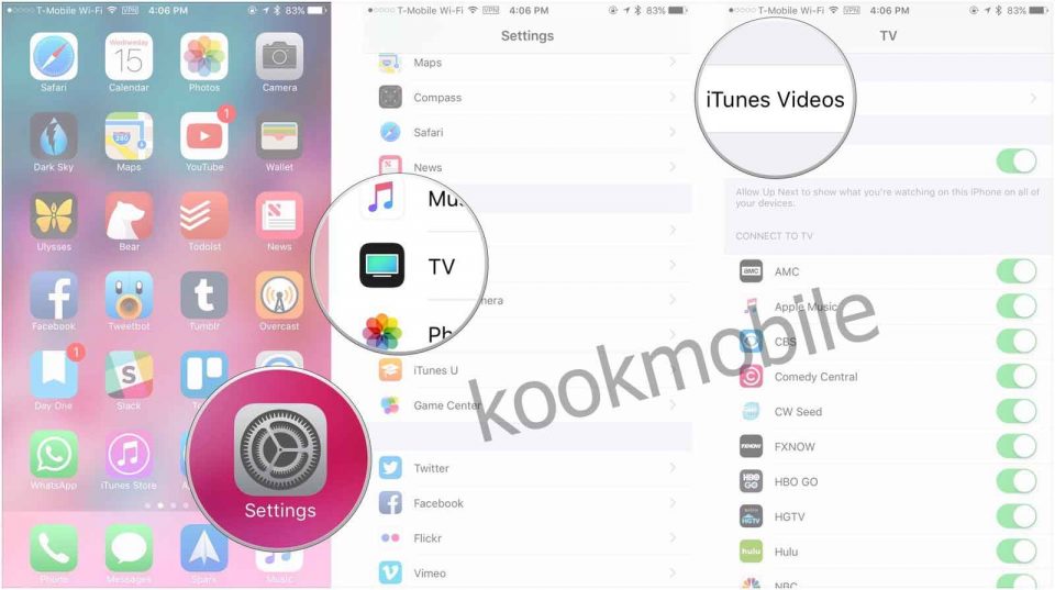 انتخاب-کیفیت-پخش-ویدیو-در برنامه-ی-Videos-آیفون
