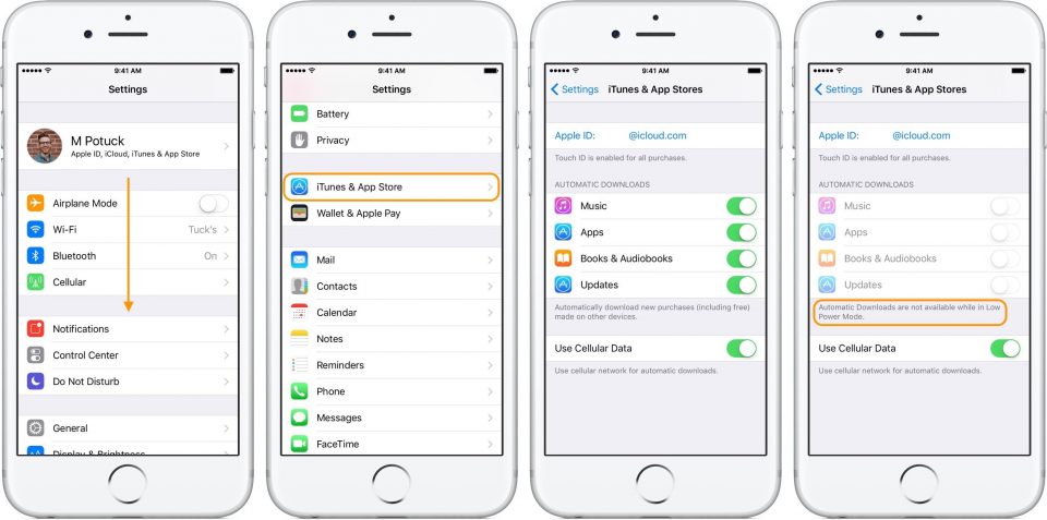 خاموش کردن دانلود خودکار برنامه ها از App Store