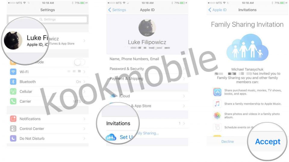 پذیرش-دعوت-نامه-عضویت-در-Family-sharing