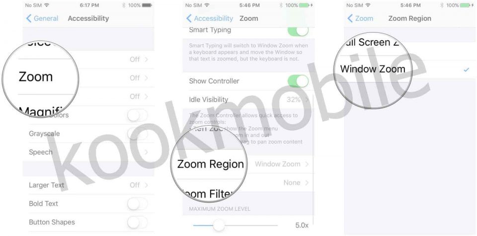 انتخاب-از-میان-زوم-تمام-صفحه-(Full-Screen-Zoom-)-و-زوم-پنجره-ای-( Window-Zoom)