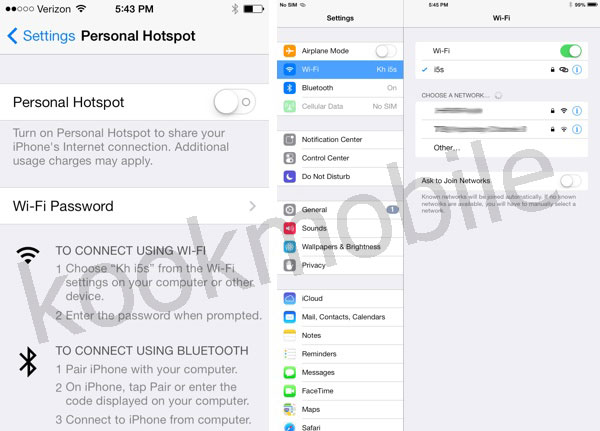 راه-اندازی-Personal-Hotspot-بر-روی-ایفون