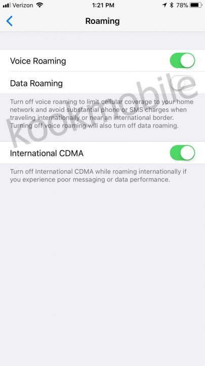 غیرفعالسازی- Voice-Roaming