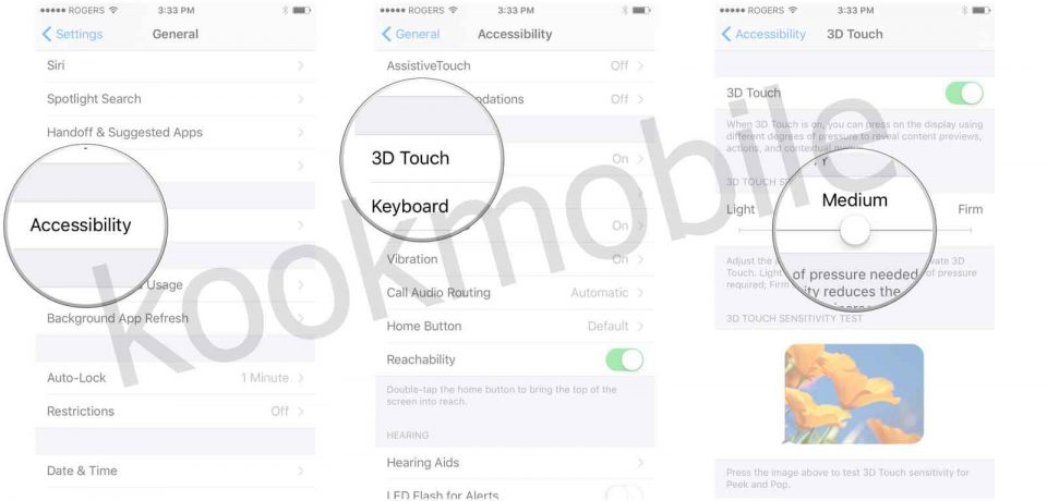 تنظیم-حساسیت-3D-تاچ