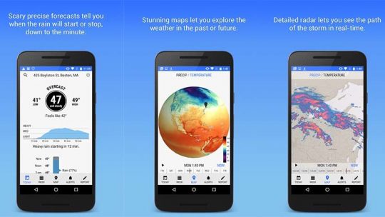 بهترین برنامه هواشناسی برای اندروید