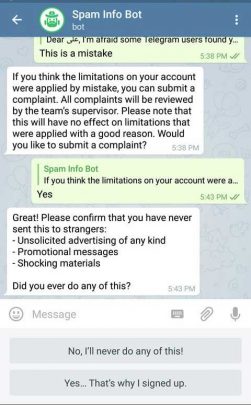 آموزش خارج شدن از ریپورت تلگرام