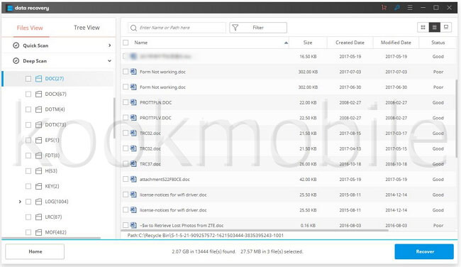 انتخاب-فایل-مورد-نظر-برای-ریکاور-شدن