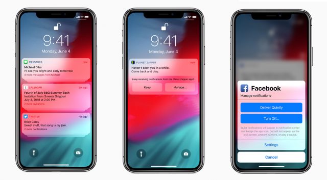 گروه بندی اعلان ها در iOS12
