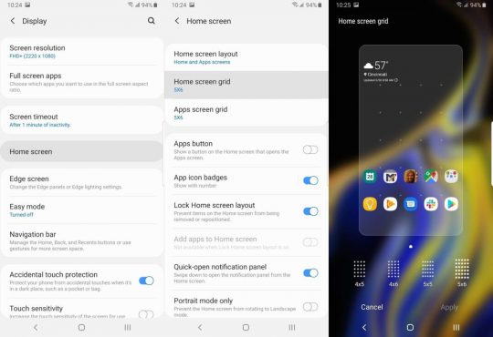 جا دادن اپلیکیشن های بیشتر در قسمت home screen