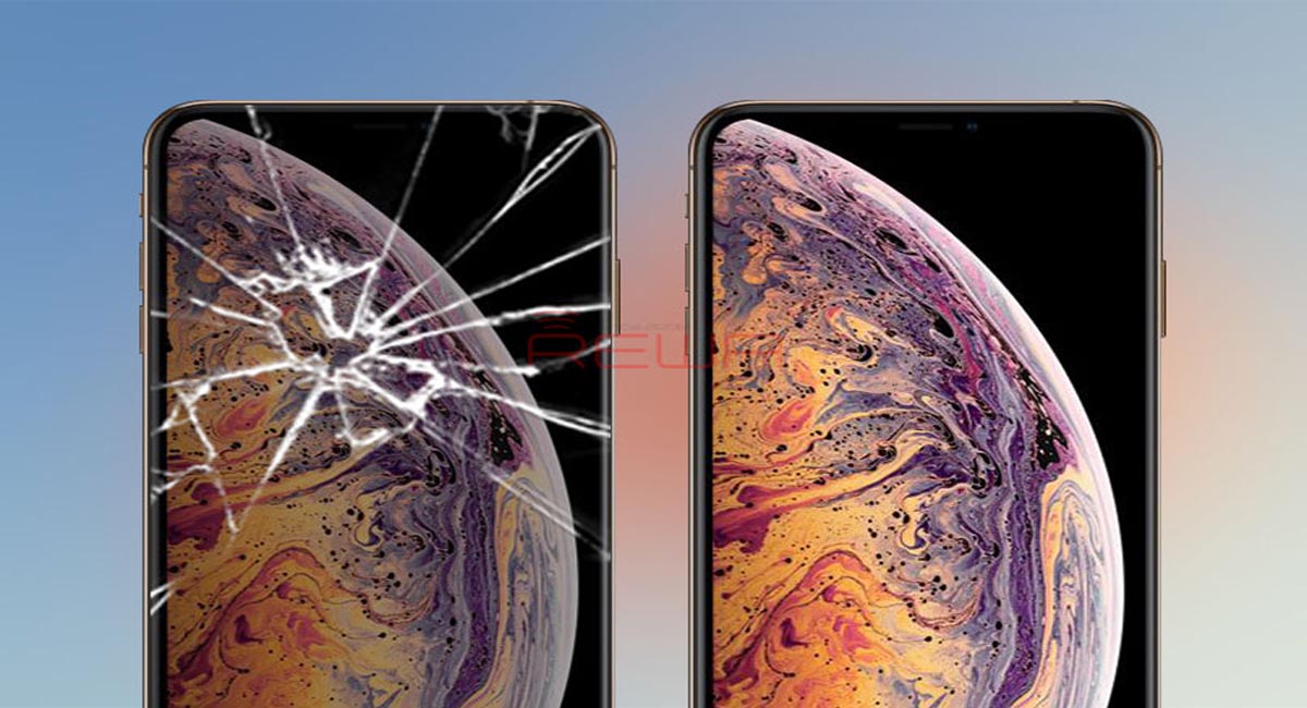 گلس صفحه نمایش شکسته آیفون XS/XS Max