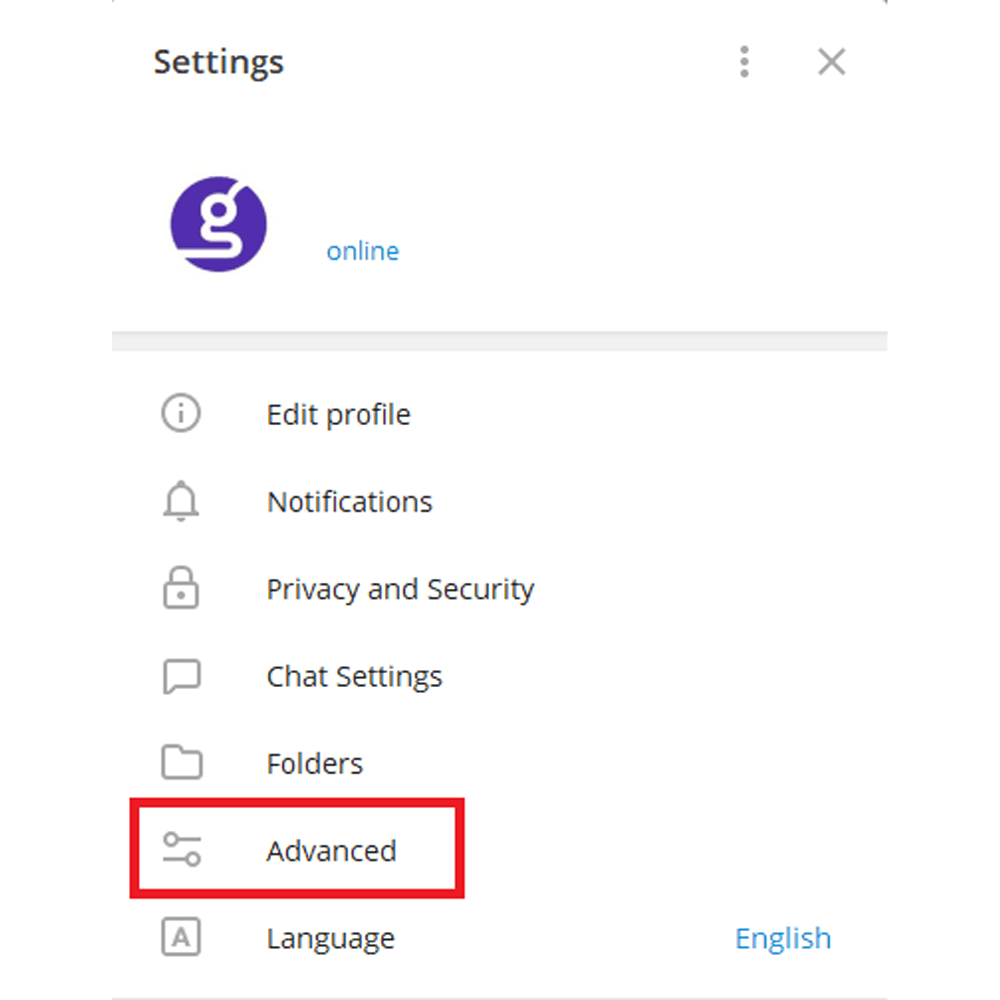 در پنجره پاپ آپ، روی گزینه Advanced کلیک کنید